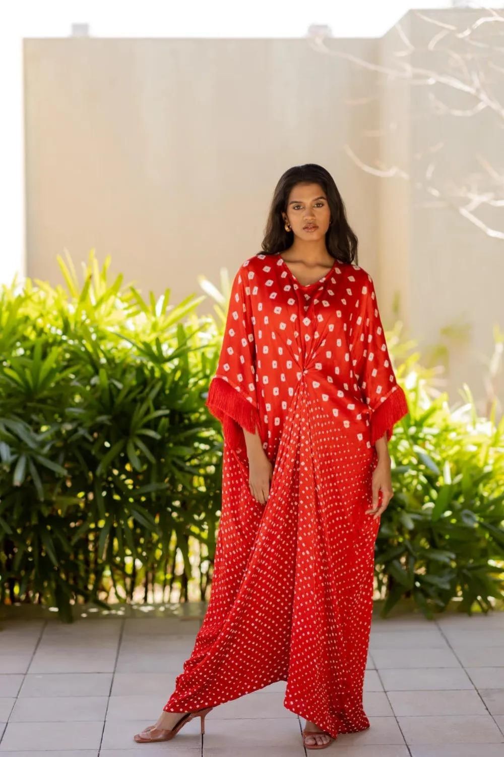 Buy FRINGE KAFTANRED from C&W IndoWestern for Women Canvas And Weaves