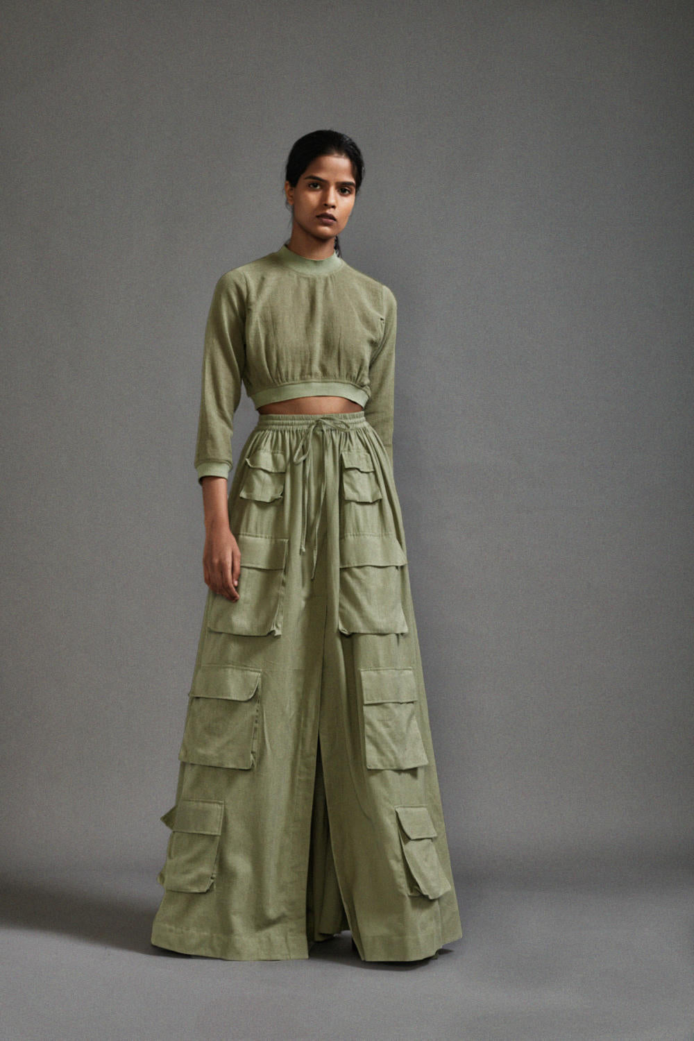 Canvas Cargo Skirt Natural