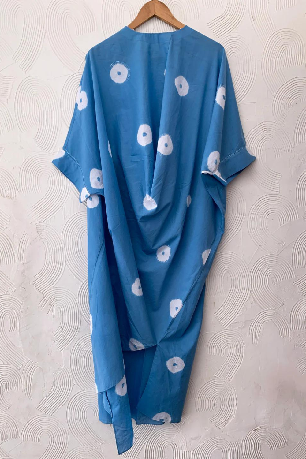 Blue shibori drape dress - Size FS