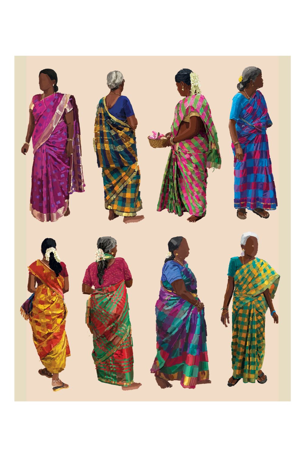 Saris of South India (Checked)