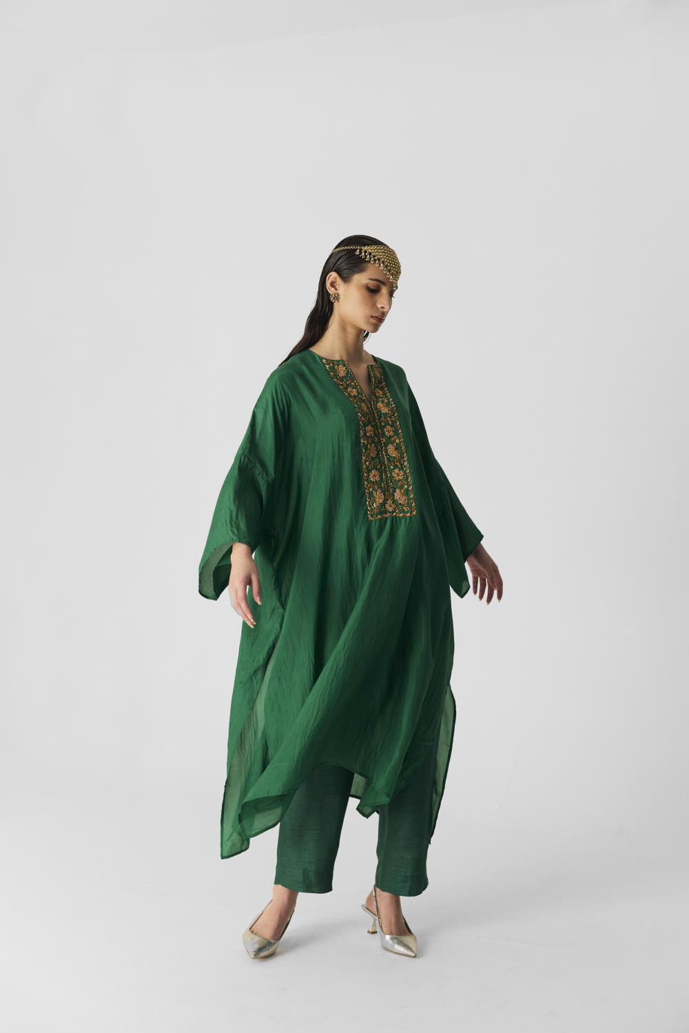 RAGHDA GREEN KAFTAN