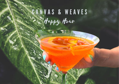Welcome To The Canvas & Weaves Happy Hour