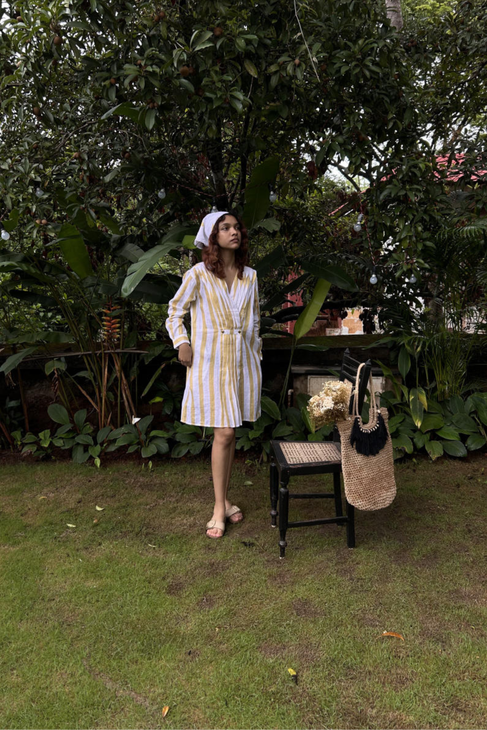Florence Dress-Yellow Stripes