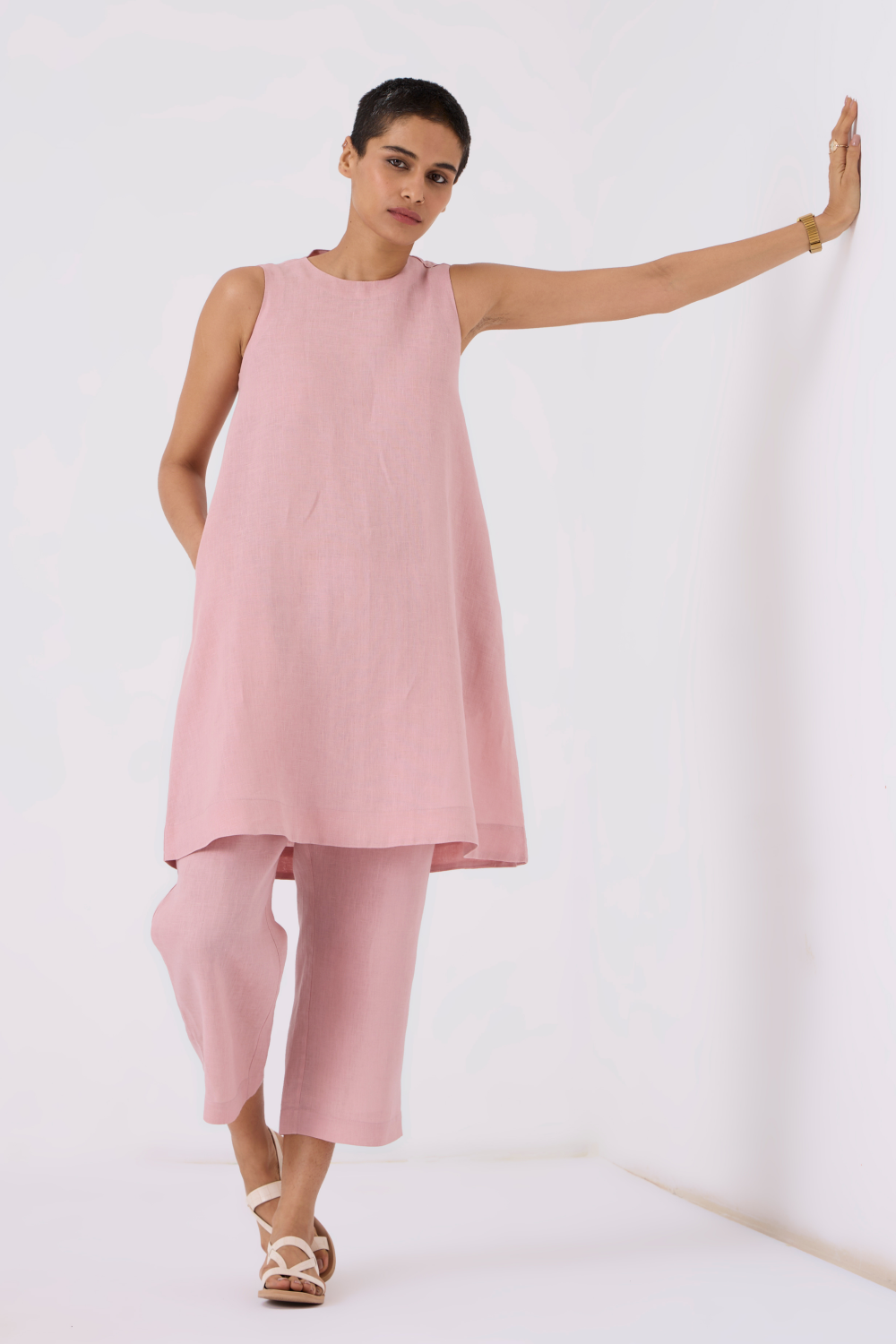 Nailah Linen Rose Pink Co-ord Set