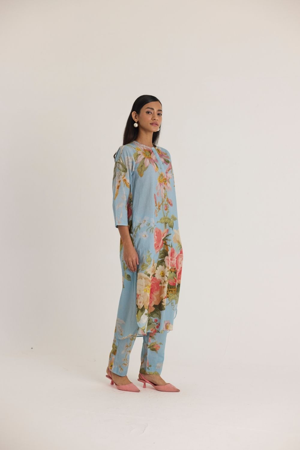 TAFFY LONG COTTON KURTA SET