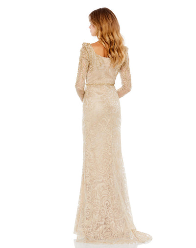 MD-11187 Mermaid Long Gown-Gold