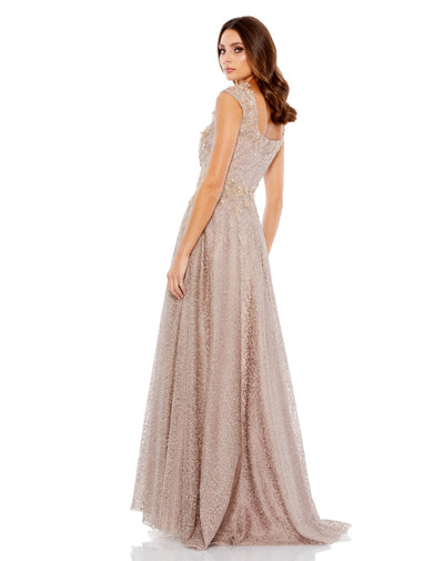 MD-11188 Flared Gown-Brown