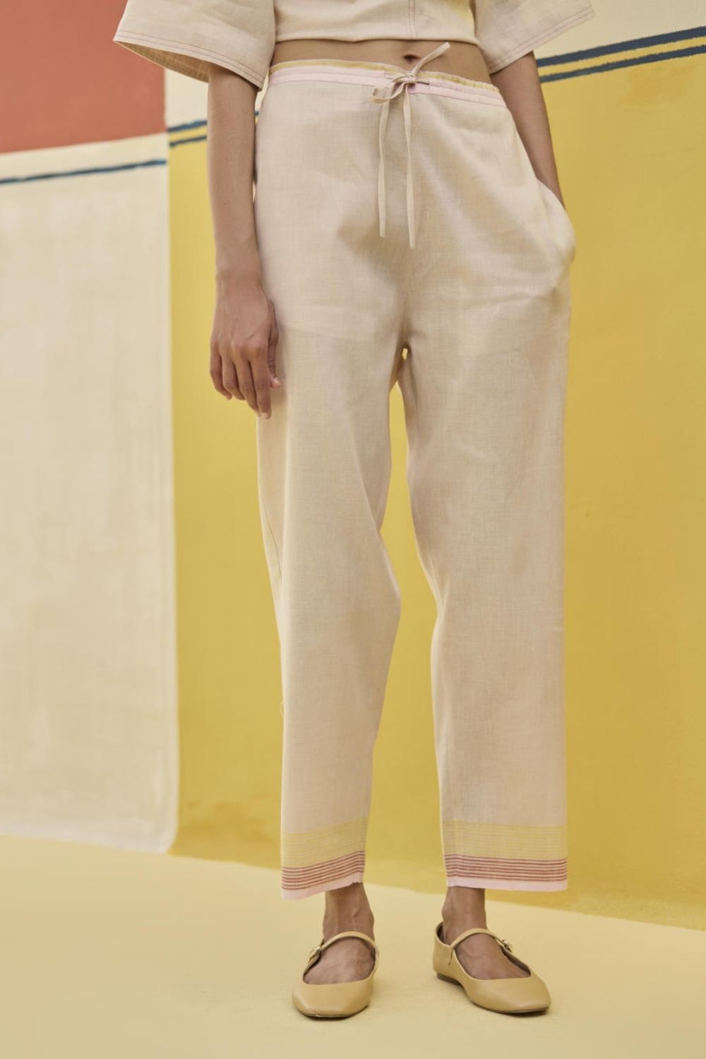 Reya Classic Border Pant - Sand