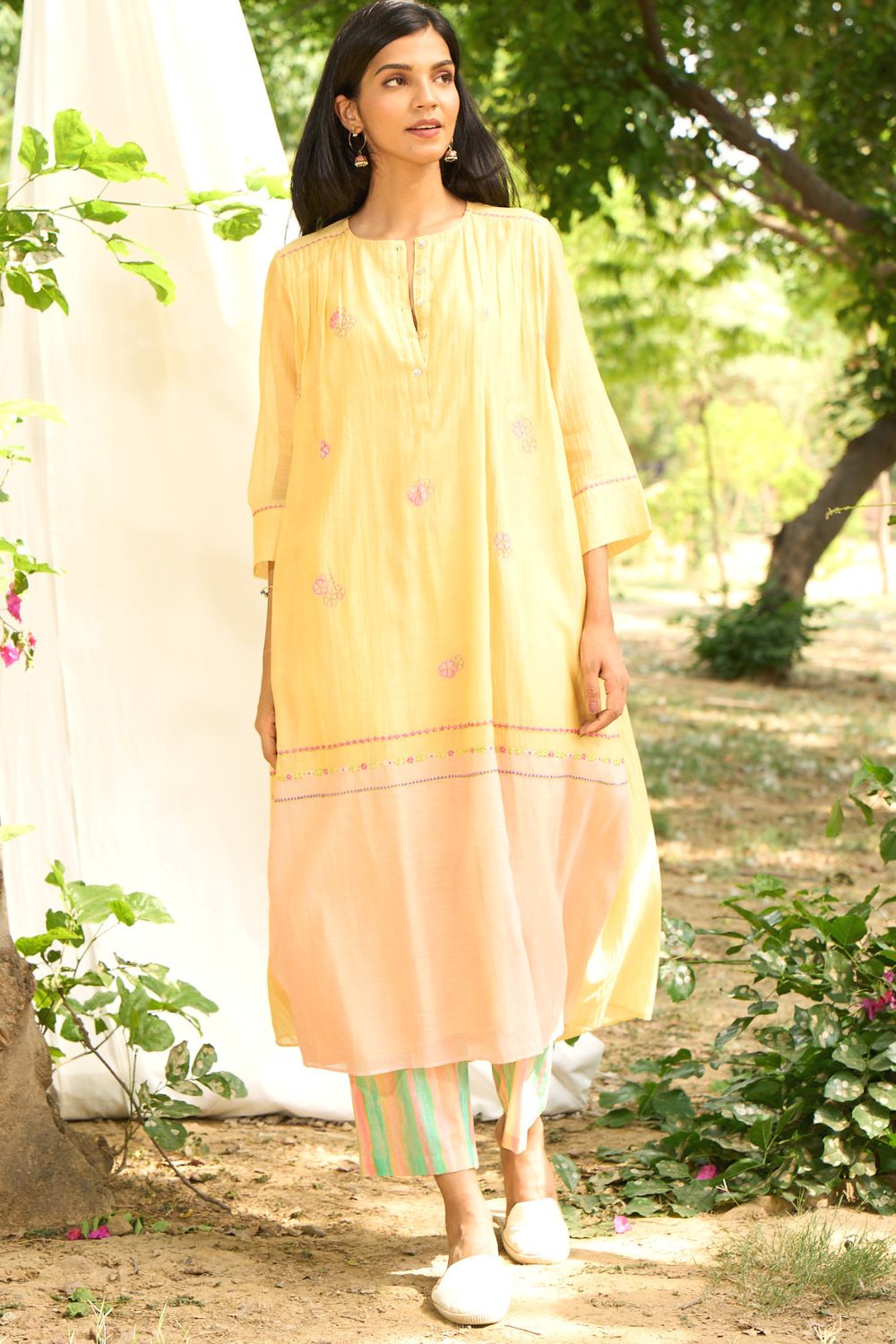 Saaras Kurta Set-Yellow