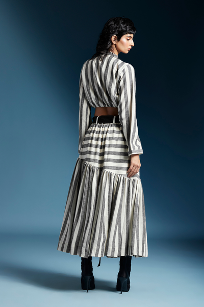 Reese Skirt-Bw Awning Stripes