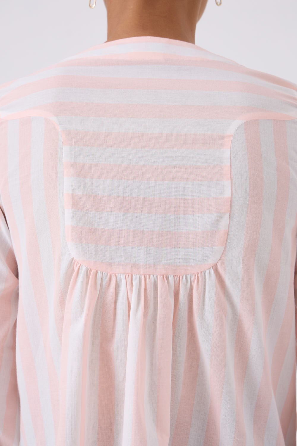Kom Striped Yoke Top
