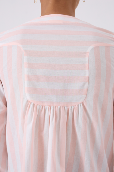 Kom Striped Yoke Top