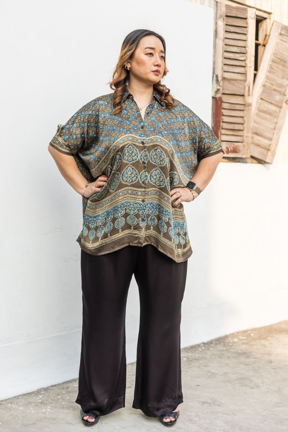 Dorset Beige Antifit Shirt Shirt & Pants Two-Piece Set