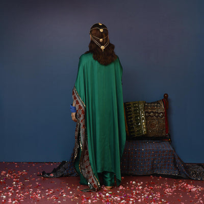 Saron Green Kaftan Set