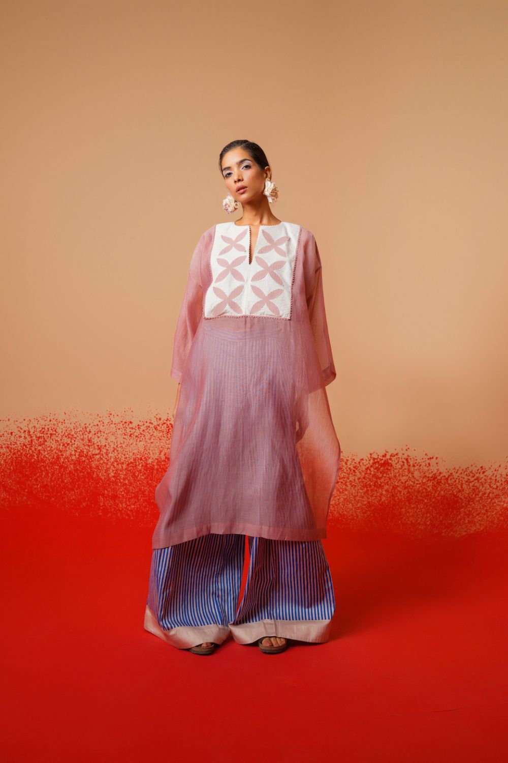 Pebble Tunic (Pink + Ivory)