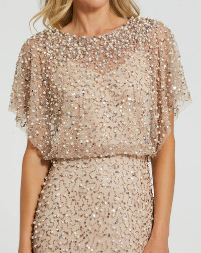 MD-14523 Aline Gown-Beige