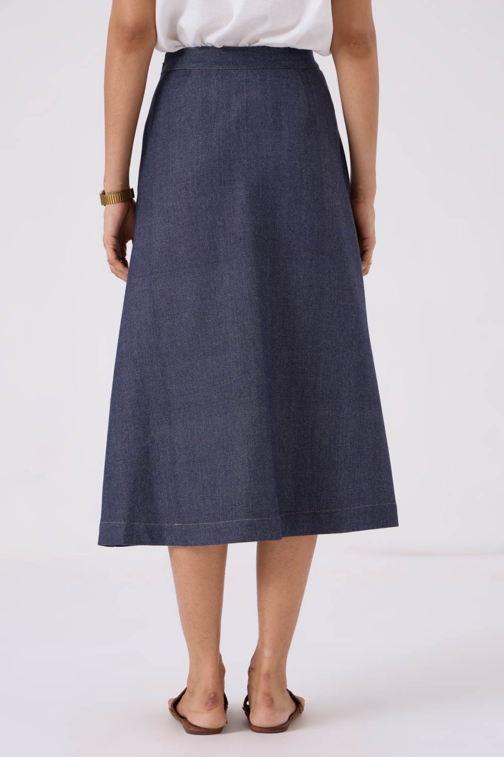 Ora Recycled Denim A-line Skirt