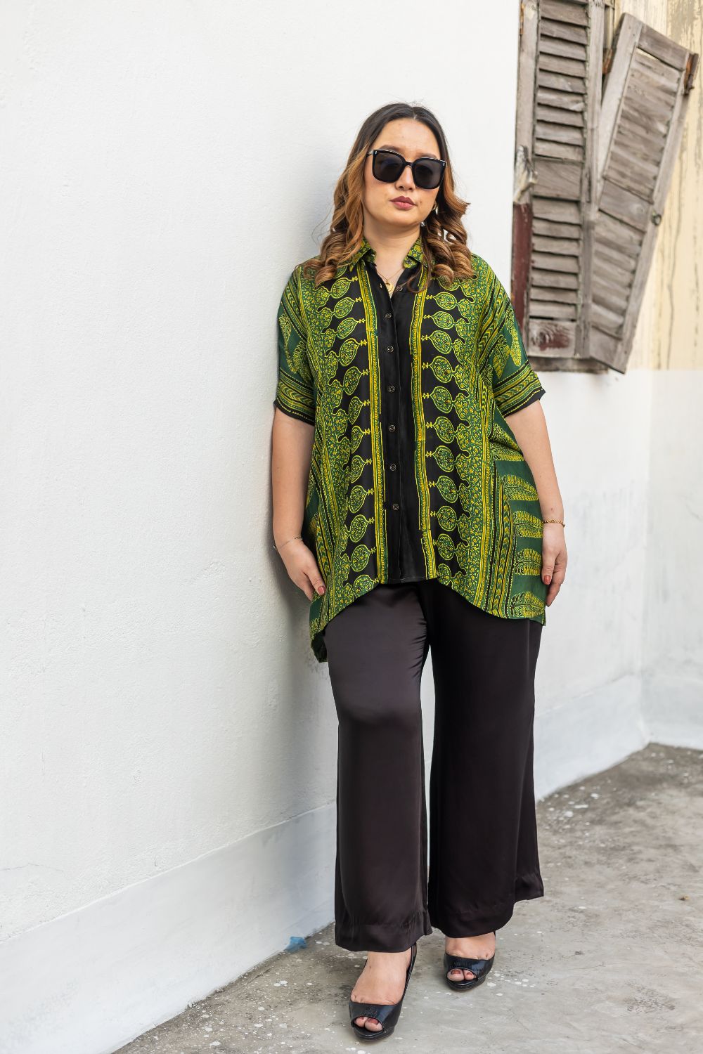 Hyde Green AntiFit Shirt and Pants Two-Piece Set (AJGSHST2)