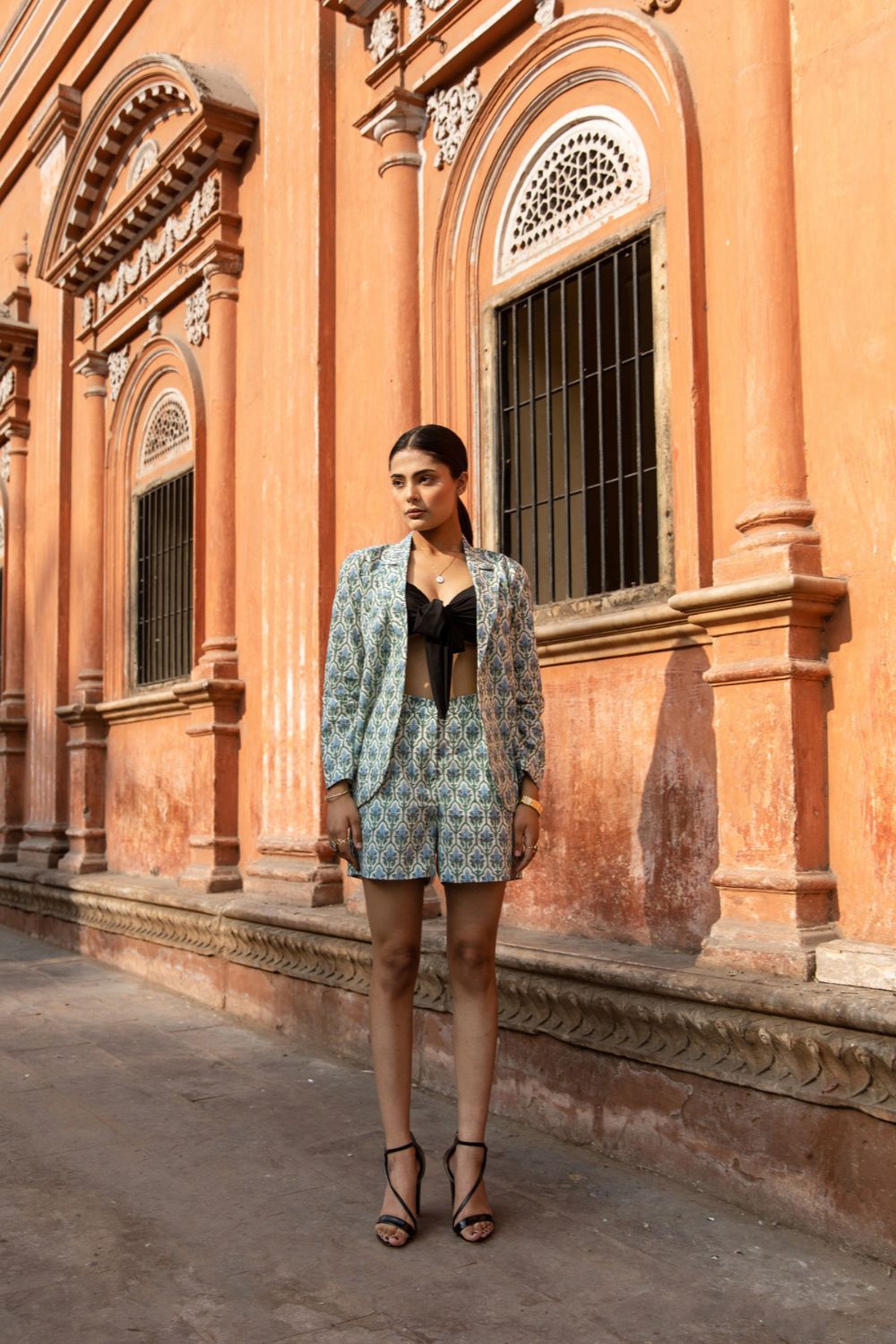 Positano Blue Set  - Printed Cotton Co-Ord Set