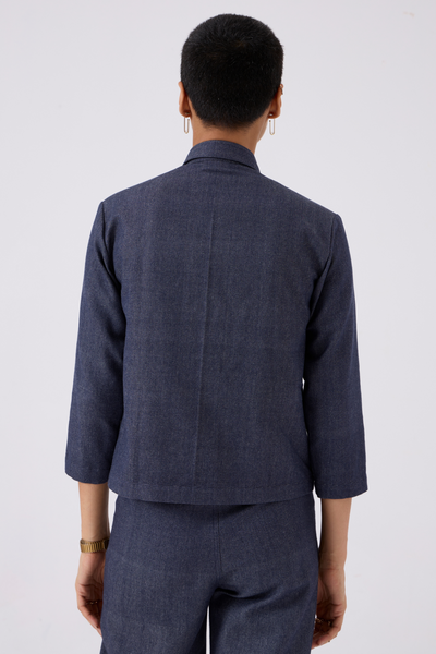 Ava Recycled Handloom Denim Shacket