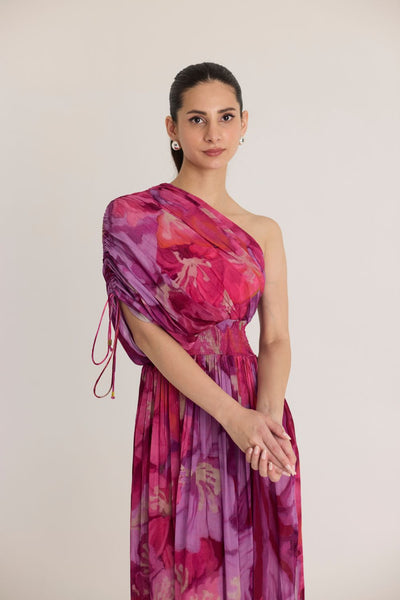VIOLET ONE SHOULDER DRESS