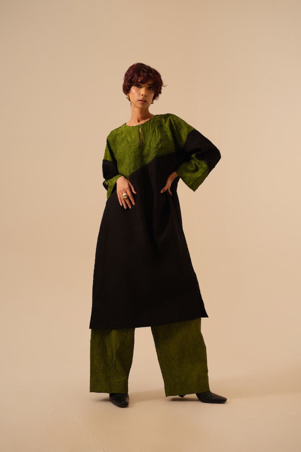 Salt Tunic-Black + Jade