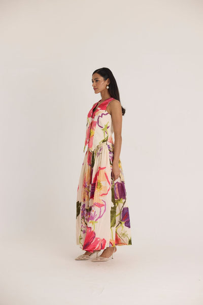 DOLLY WHITE WAISTCOAT & SKIRT SET