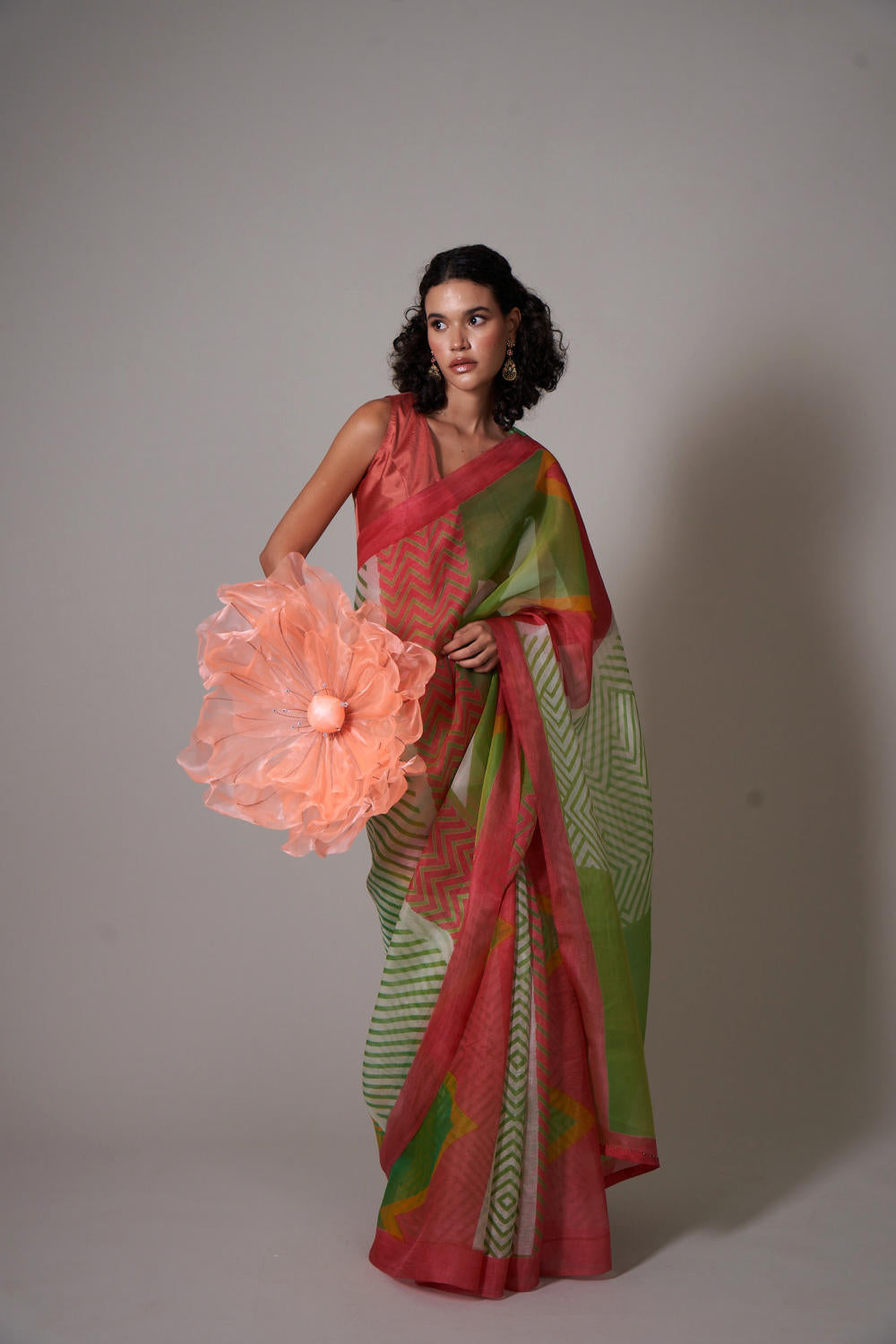 Keshi silk organza saree