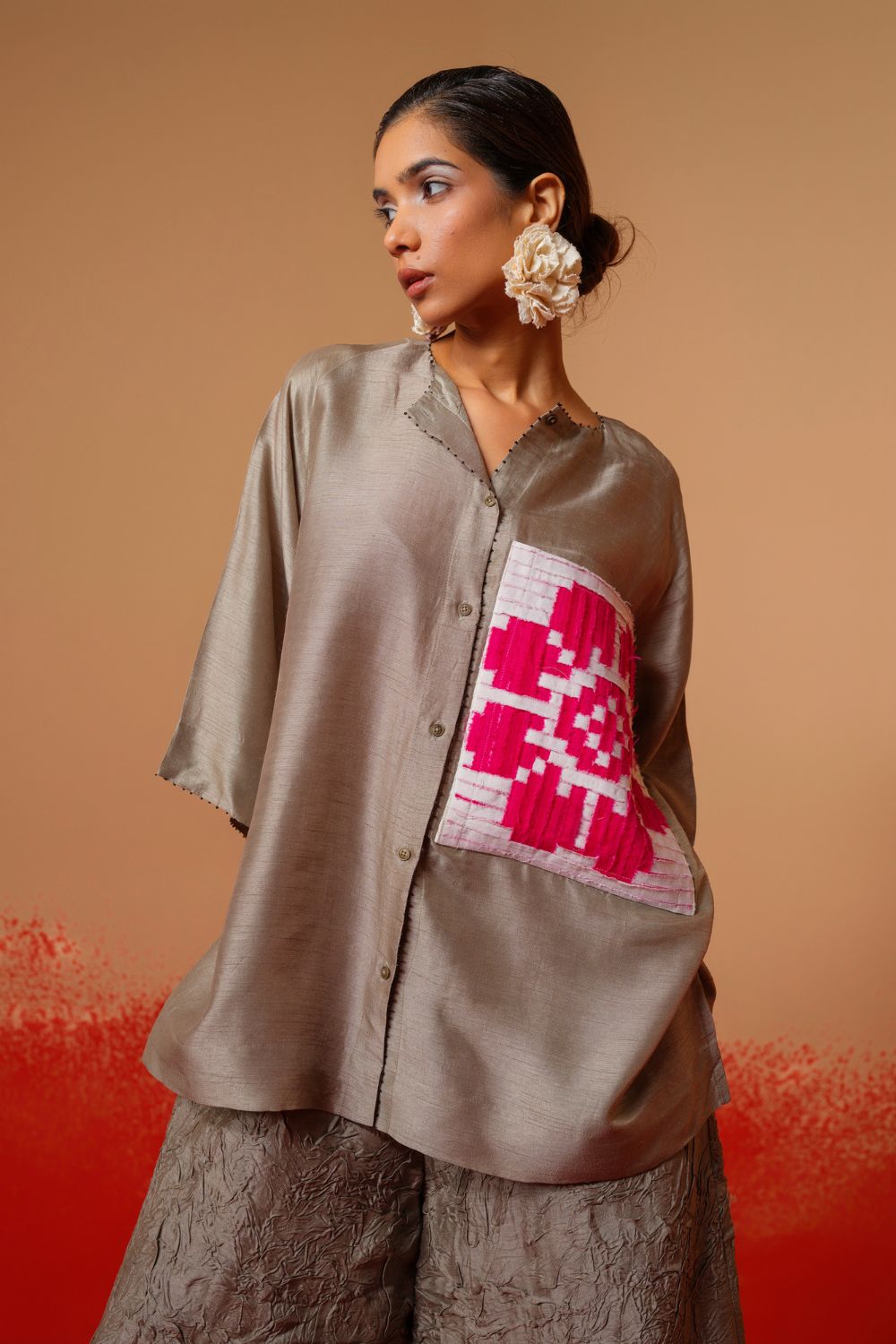 Root Shirt (Grey + Natural + Pink)-Ech/Ro/To/GrNAPi