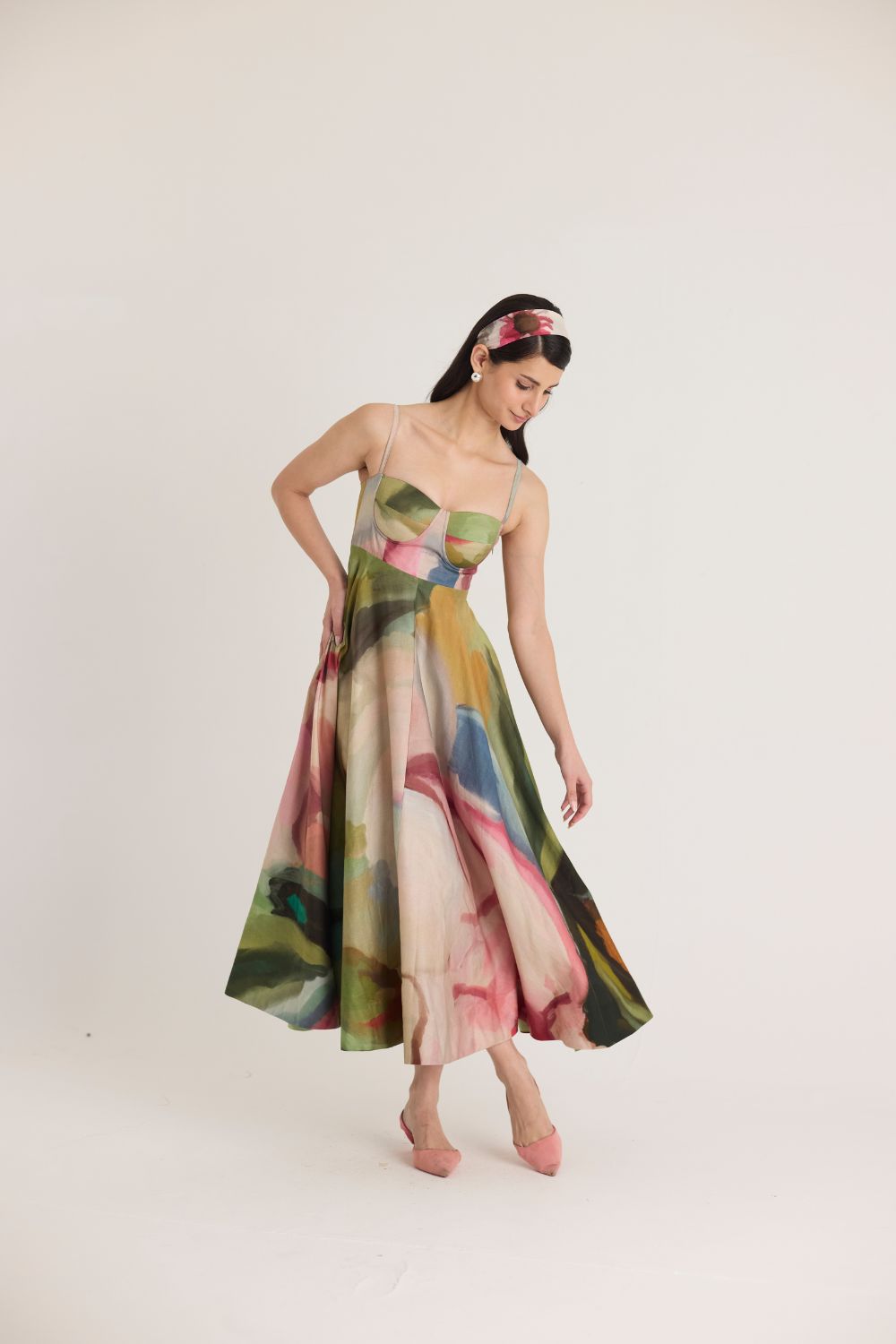TILLY FLARED BRALETTE DRESS