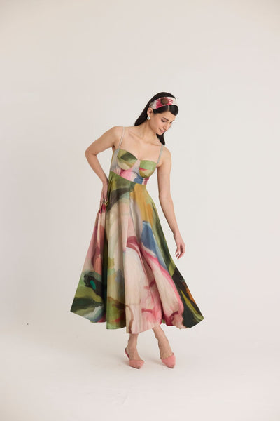 TILLY FLARED BRALETTE DRESS