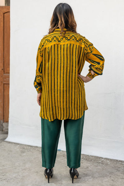 Hyde Yellow Hi-Low Shirt with Pants (AJMSHST)