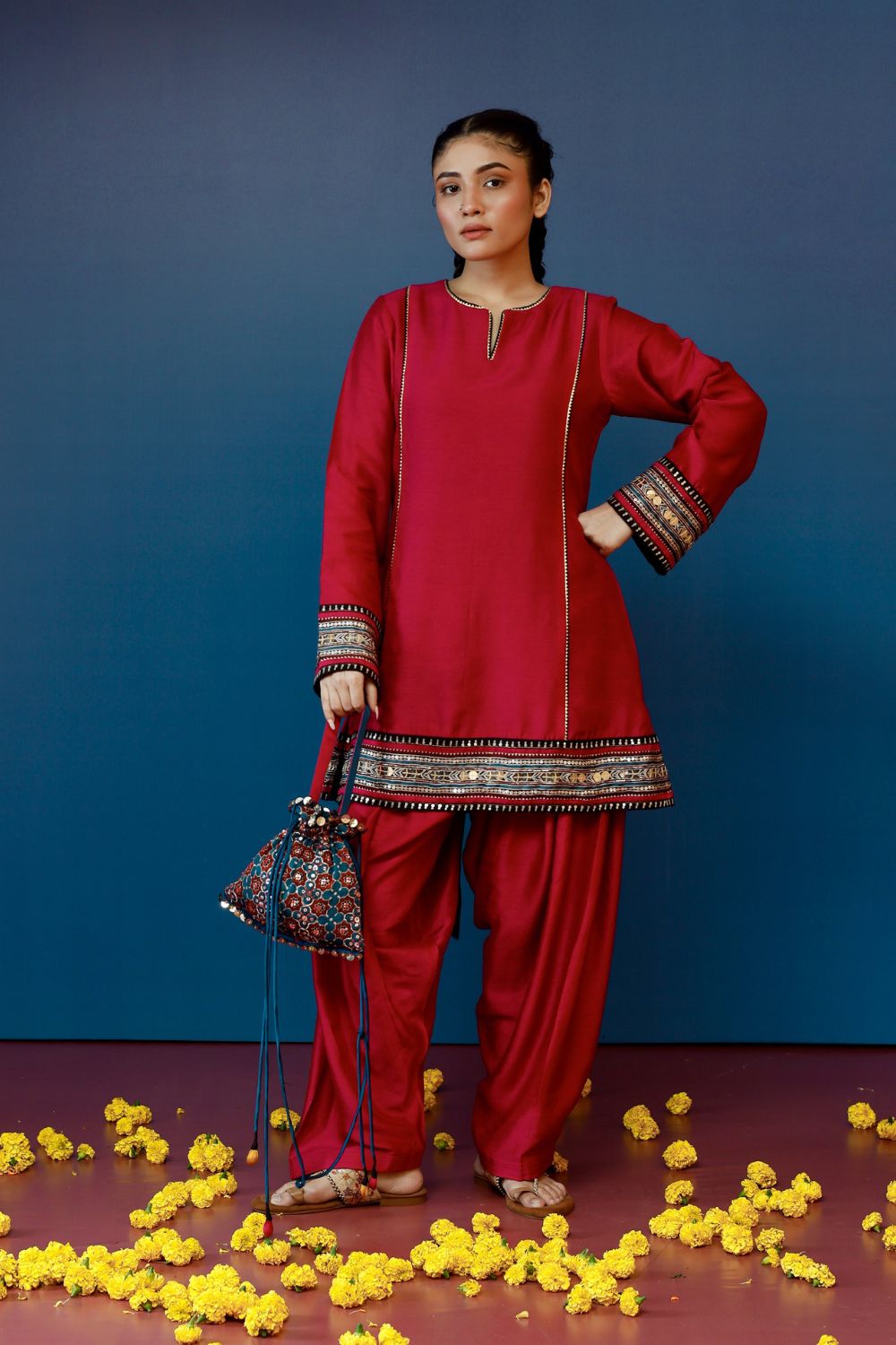 Pherie Pink Salwaar Kameez Set
