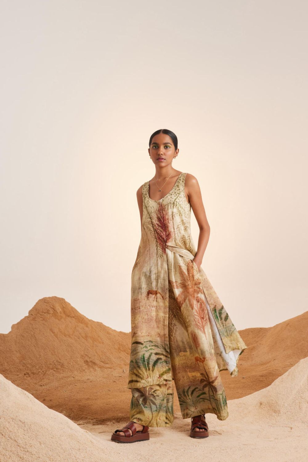Front Slit Co ord Set-Woods