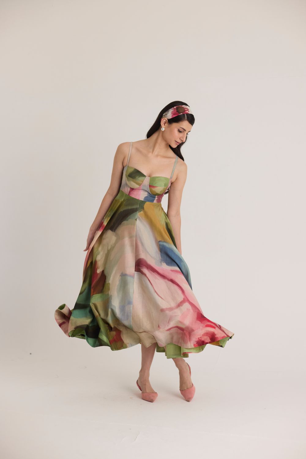 TILLY FLARED BRALETTE DRESS
