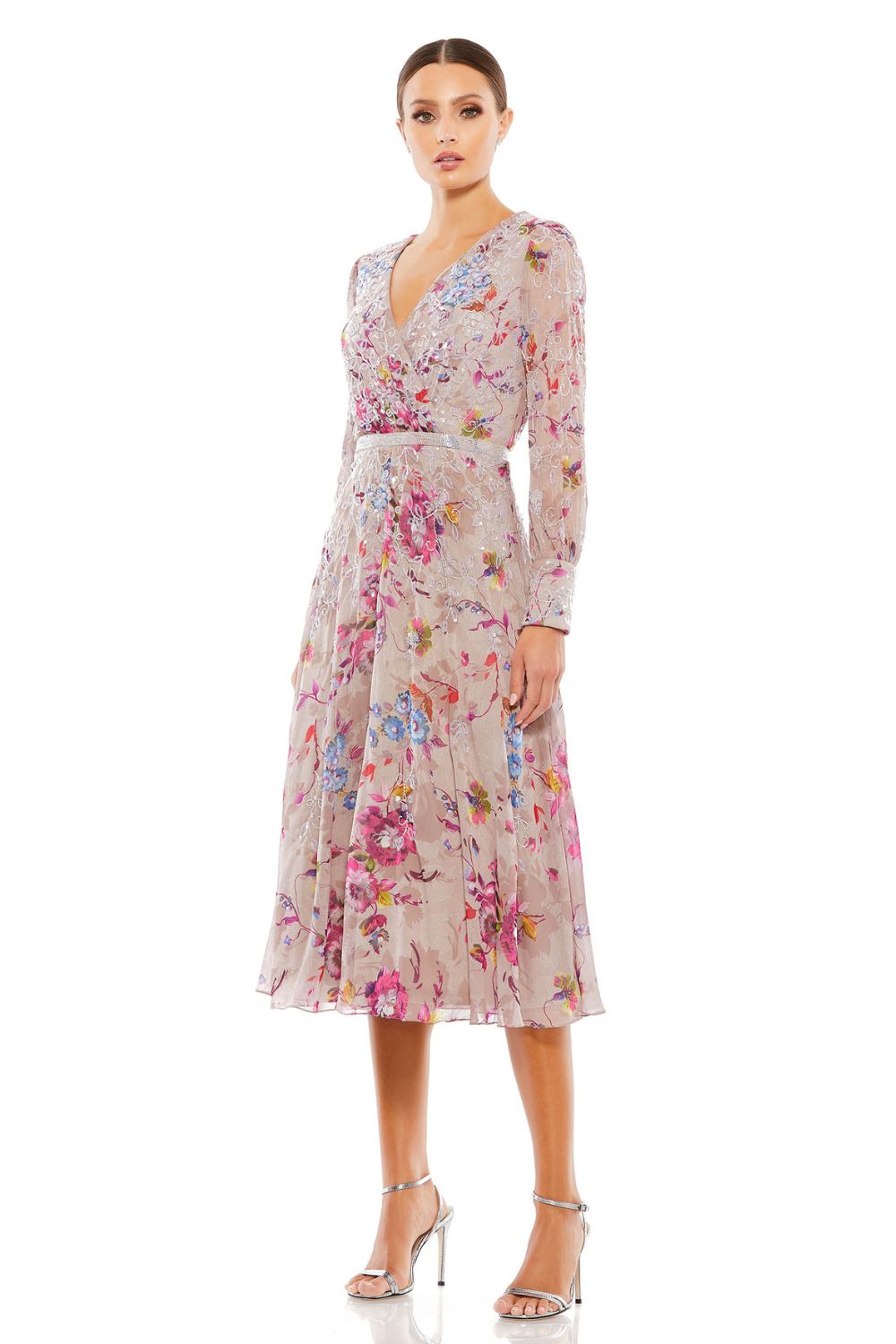 9147-LONG SLEEVE MIDI DRESS