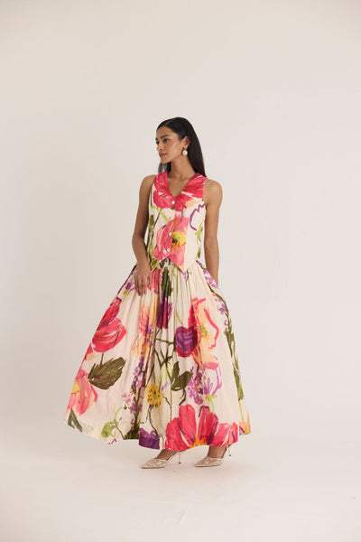 DOLLY WHITE WAISTCOAT & SKIRT SET