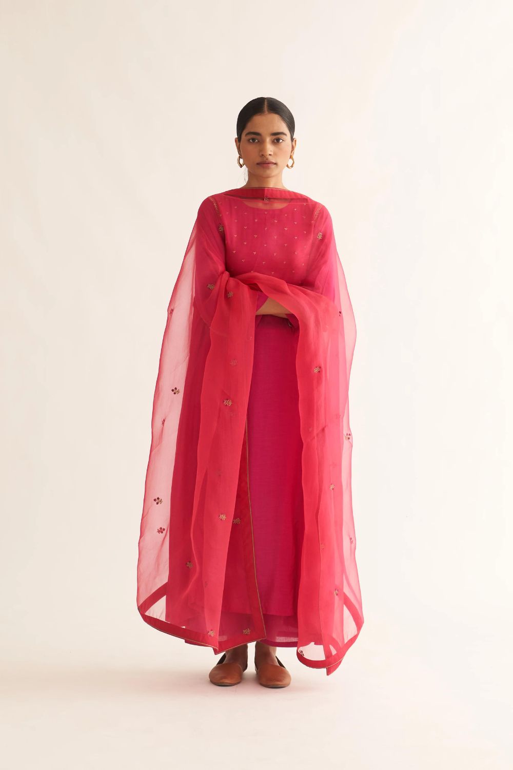 BRIGHT PINK AMBAARA DUPATTA