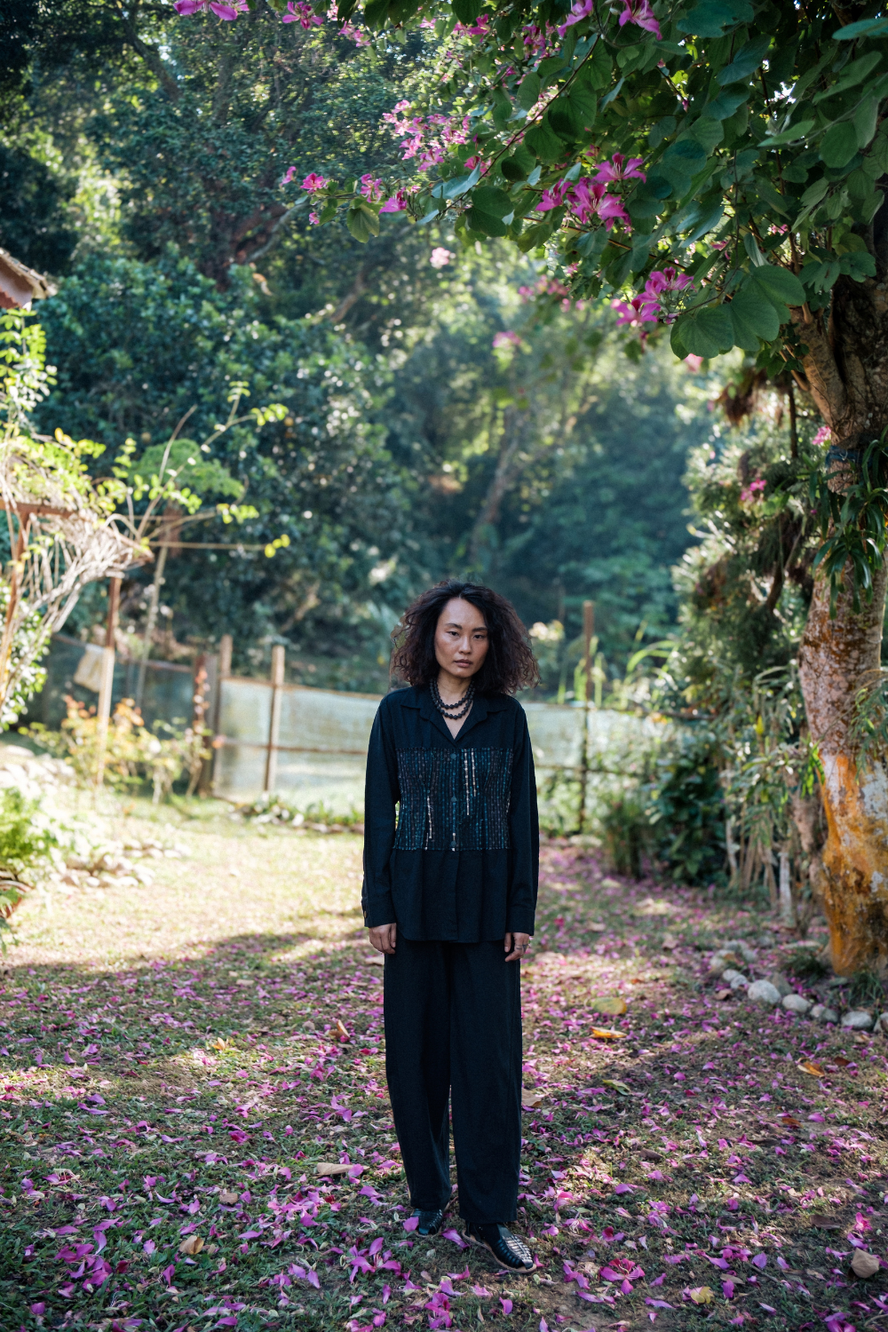 Upcycled Handwoven Hunza Shirt - Black Green