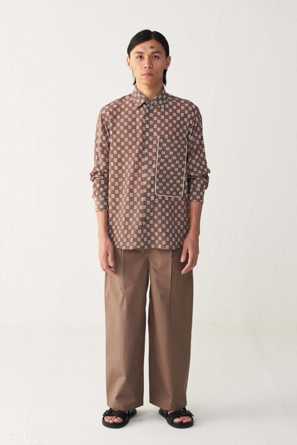 ALL OVER BRICK PRINT SHIRT