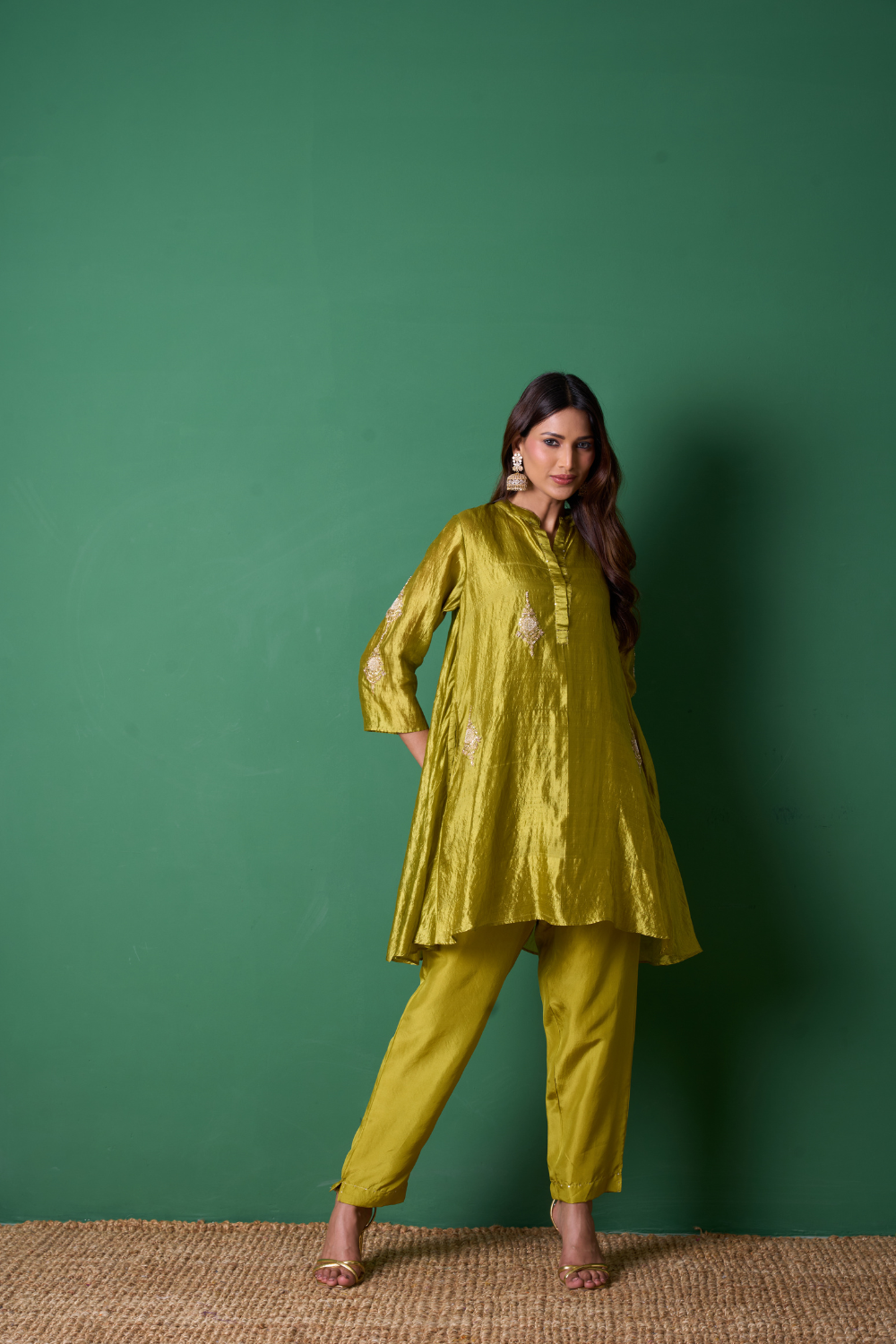 Paradise Kurta Set - Mehandi