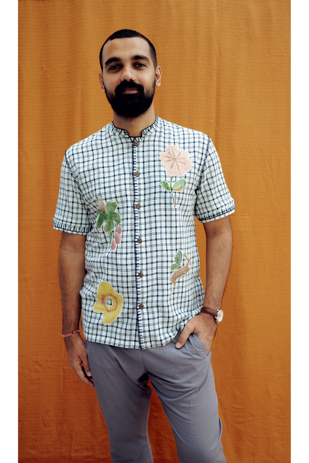 AINU APPLIQUE SHIRT