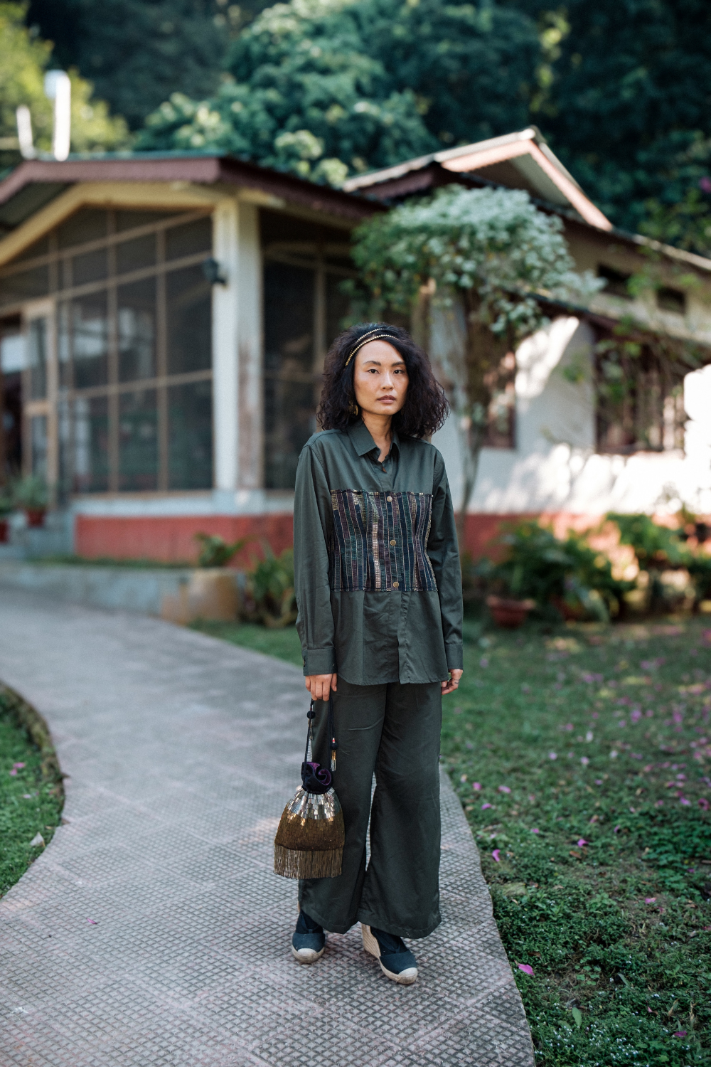 Upcycled Hunza Shirt - Green