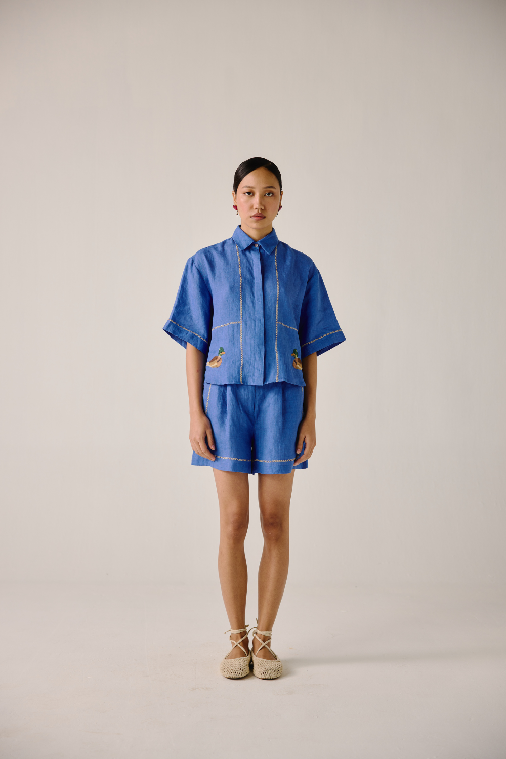Ava Shirt - Electric Blue Duck