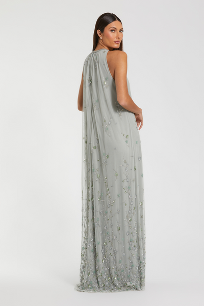 9382-Trapeze Gown-Sage