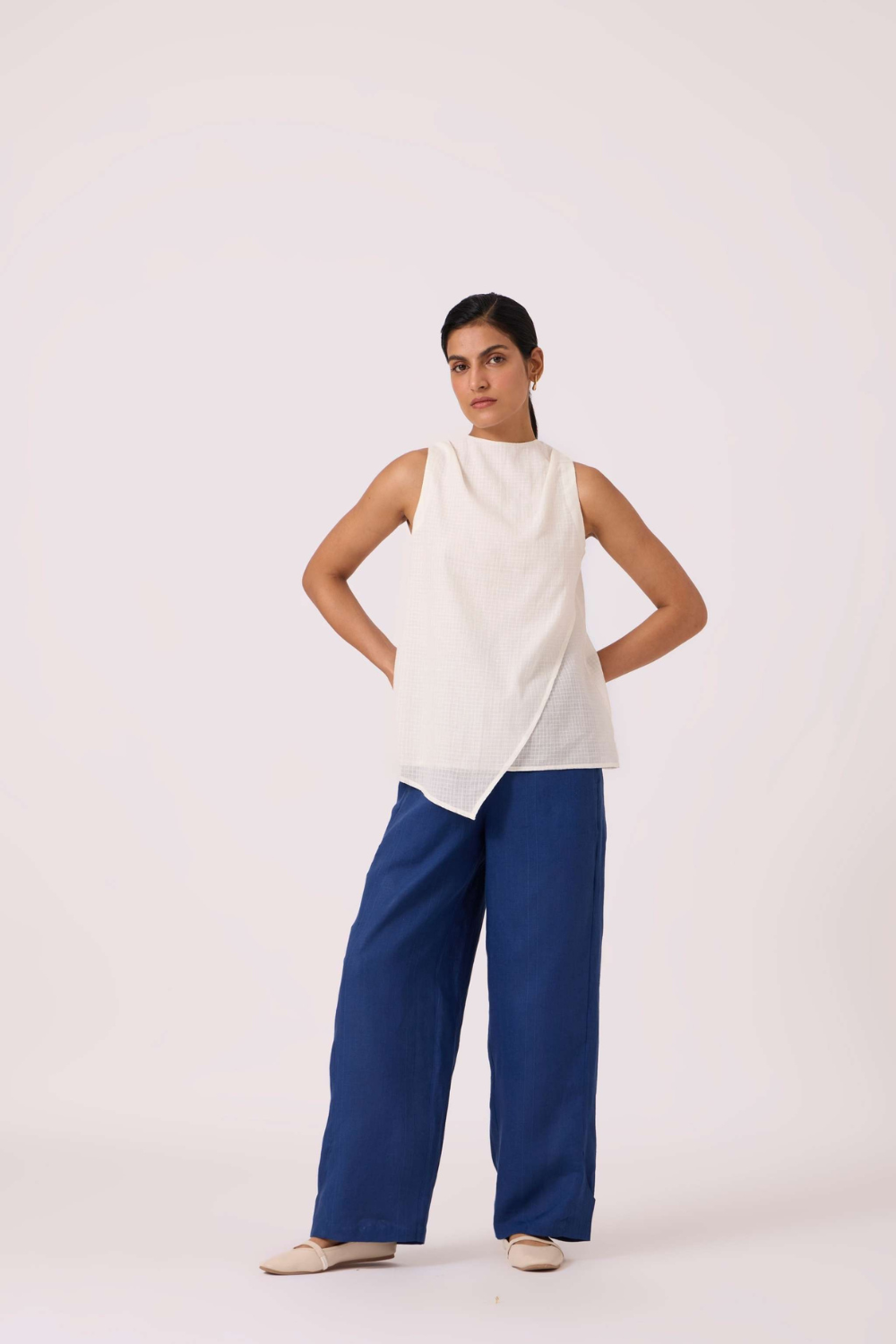 Aldous Blue Linen Pants