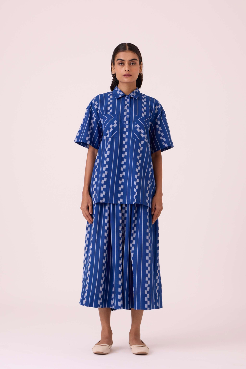 Douglas Blue Striped Ikat Pants
