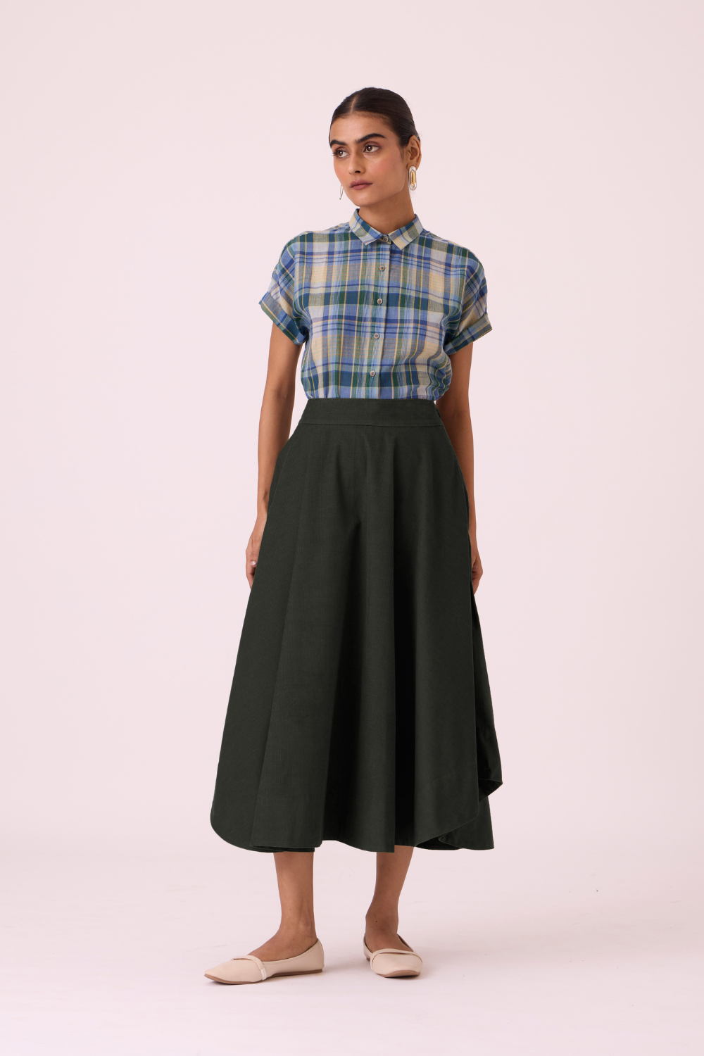 Boga Green Corduroy Skirt