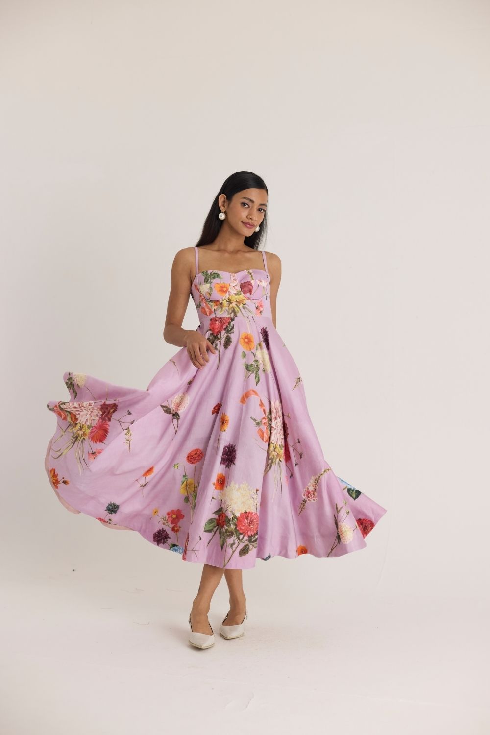 GIGGLE BERRY FLARED BRALETTE DRESS