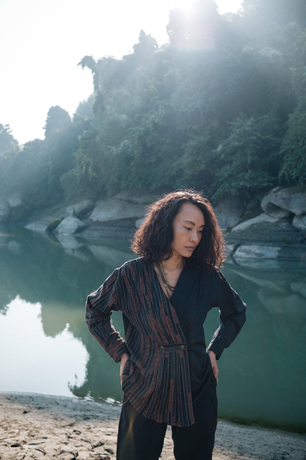 Upcycled Florence Top - Black Copper